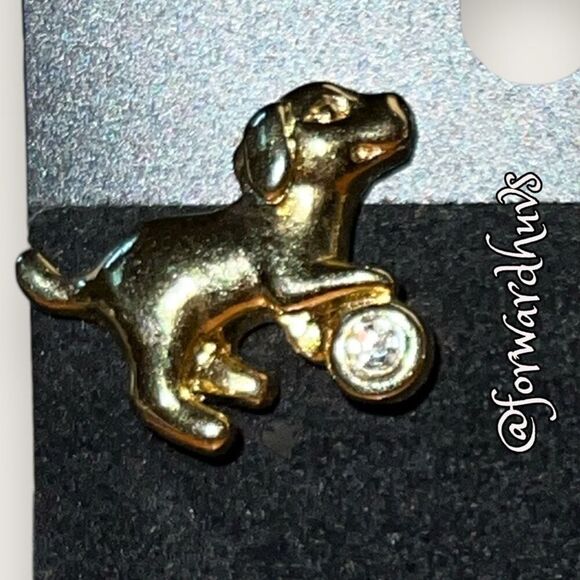 Bundle Sale 3 for $15 | Gold Tone Puppy | Post Earrings - Picture 6 of 10